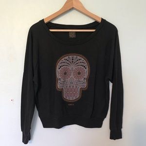 Obey sugar skull crewneck sweatshirt